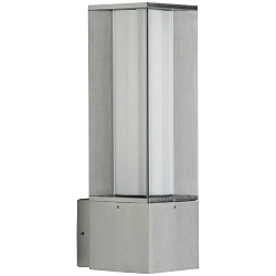 Wandarmatuur voor buitenshuis TYPE NO 0335 up, hoekig E27 IP44, rvs mat