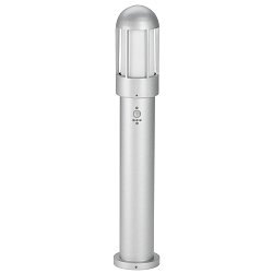 Bollard light Type No. 2015 with motion detector (Typ 2002), IP44, 83.5cm, E27 QA55, cast alu / opal glass, silver matt