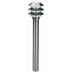 Lichtpaal TYPE NO 2256 3-voudig, met omslag E27 IP44, rvs mat dimbaar