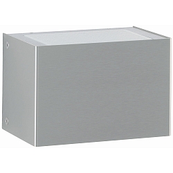 Wandarmatuur voor buitenshuis TYPE NO 6164 up down, klein, hoekig G9 IP44, rvs mat dimbaar