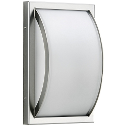 Wand- en plafondarmatuur TYPE NO 6282 plat E27 IP44, rvs mat dimbaar