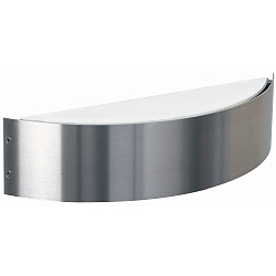 LED Outdoor Wall luminaire Type No. 6343, 2-sided, 230V AC/DC, half round, width 41.5cm, 2x 9.6W 3000K 720lm