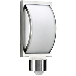 LED Outdoor Wall luminaire Type No. 6390 with motion detector (Type No. 6391), flat / convex, IP44, 10W 3000 900lm