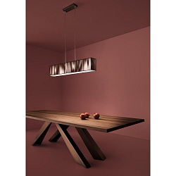 Pendelarmatuur SP CLAVIUS E27 IP20, goud, tabak dimbaar