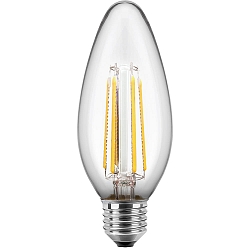 Filamentlamp kaarsvorm C35 schakelbaar E27 4,5W 470lm 2700K 300� CRI > 90 