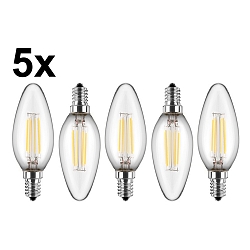 LED gloeilamp set van 5 E14 4,5W 470lm 2700K 300� CRI > 80 