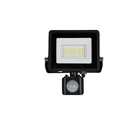 floodlight swivelling, with sensor IP44, black 