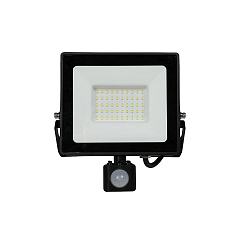 floodlight swivelling, with sensor IP44, black 