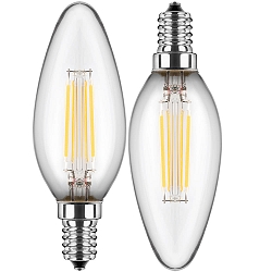 Filamentlamp set van 2 C35 E14 4,5W 470lm 4000K 300� 