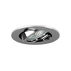 Downlight rond, draaibaar GX5,3 IP20, chroom dimbaar