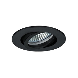 Downlight rond, draaibaar GX5,3 IP20, zwart dimbaar