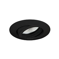 recessed luminaire round, swivelling GX5,3 IP20, black dimmable