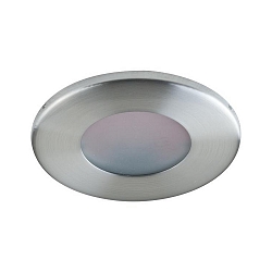 Recessed outdoor LV downlight, IP65, 12V AC, round, GX5.3 max. 35W, fixed, stainless steel