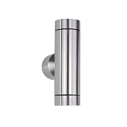 Wandarmatuur V4A up down, cilindrisch GU10 IP44, rvs dimbaar
