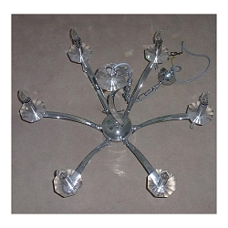 Pendelarmatuur STELLA 6-vlams E14 IP20, chroom dimbaar