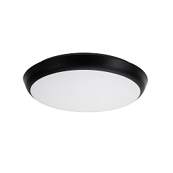 Wandarmatuur voor buitenshuis MAKIRA � 25CM klein, rond, slagvast IP65, gepoedercoat, zwart dimbaar