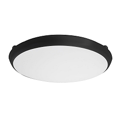 Wandarmatuur voor buitenshuis MAKIRA � 35CM groot, rond, slagvast IP65, gepoedercoat, zwart dimbaar
