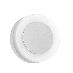 Outdoor LED wall luminaire, IP54, round, with 2 exchangeable front panels, 230V, 9W 3000K 665lm, structured white