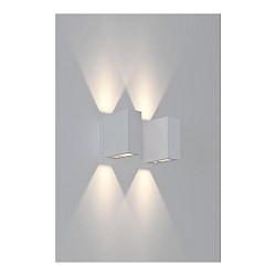 Outdoor LED wall luminaire, IP54, Up/Down, 230V, 2x5W 3000K 650lm 60�, structured white