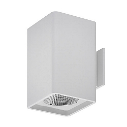 LED wall luminaire QUBIC, square, Up/Down + indirect on wall side, IP20, 9.5W+1.5W 3000K 970lm 2x420lm+130lm, CRi > 90