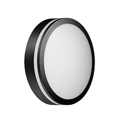 Wandarmatuur voor buitenshuis EYE rond, slagvast, zijdelingse straling IP65, zwart mat 