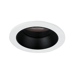 Plafondinbouwarmatuur ALTERO-R rond, direct IP44, zwart, wit dimbaar