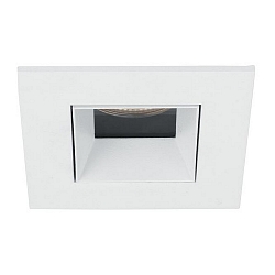 Recessed LED downlight ALTERO, IP44, square, 8.3 x 8.3cm, changeable cover, 500mA, 9.2W 3000K 820lm 33�, structured white