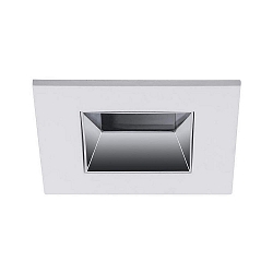 Plafondinbouwarmatuur ALTERO-S hoekig, direct IP44, chroom, wit dimbaar