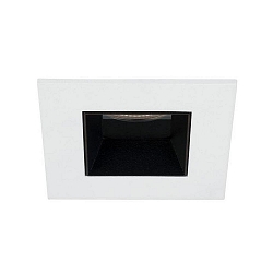 Plafondinbouwarmatuur ALTERO-S hoekig, direct IP44, zwart, wit dimbaar