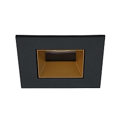 Plafondinbouwarmatuur ALTERO-S hoekig, direct IP44, goud, zwart dimbaar