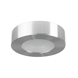 Recessed LED furniture luminaire incl. surfaced housing, IP20, � 6.5cm, Plug&Play 350mA, 3.6W 3000K 350lm 100�, matt alu