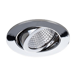 Recessed LED spot, IP20, round, � 8.2cm, Plug&Play 350mA, 7W 2700K 740lm 38�, swivelling 30�
