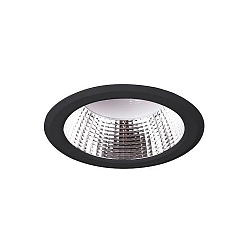 Inbouwarmatuur IP20, glanzend, opaal, zwart dimbaar 11W 801lm 3000K CRI 90-100