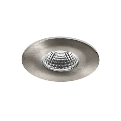 recessed luminaire OBIRA round, rigid, dimmable IP65, brushed nickel dimmable 6,9W 550lm 3000K 38� CRI >80