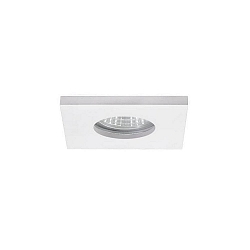 Inbouwarmatuur PROTECT-S vierkant, direct IP44, transparant, wit