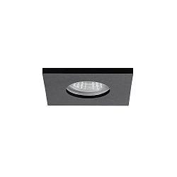 Inbouwarmatuur PROTECT-S vierkant, direct IP44, zwart