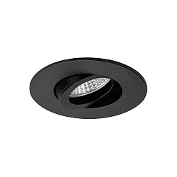 Inbouwarmatuur EXPAND GX5.3 rond, draaibaar IP20, zwart mat dimbaar