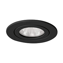 Inbouwarmatuur ITANSA R rond, stijf GX5,3 IP54, zwart dimbaar