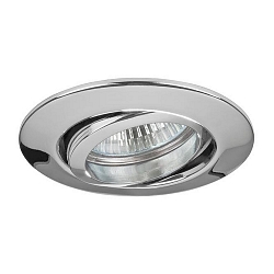 Recessed HV spot GU10, max. 50W, round, chrome
