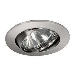 Recessed HV spot GU10, max. 50W, round, matt chrome