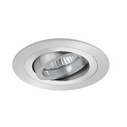 Recessed HV spot GU10, max. 50W, round, matt alu