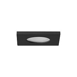 Inbouwarmatuur STEAM-S vierkant, direct IP54, zwart dimbaar