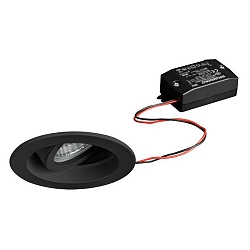Inbouwarmatuur TIRRELDEEP rond, draaibaar, schakelbaar LED IP20, zwart  6W 680lm 3000K 20-40� 20-40� CRI 80-89