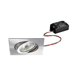 Downlight hoekig, draaibaar IP20, rvs 