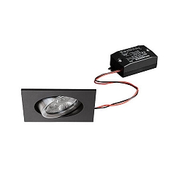 Downlight rond, draaibaar IP20, aluminium, zwart 