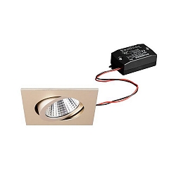 Downlight draaibaar, vierkant IP20, champagne 