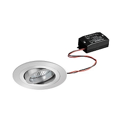 Downlight rond, draaibaar IP20, aluminium mat 