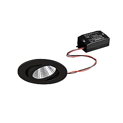 Downlight rond, draaibaar IP20, zwart 