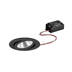 Inbouwarmatuur draaibaar IP20, zwart  6W 640lm 3000K 20-40� 20-40� CRI 80-89