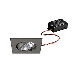Downlight draaibaar, vierkant IP20, titaan 